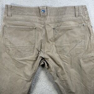 Kuhl Pants Mens 36x30 Khaki Tan Rydr Outdoor Hiking Straight Patina Dye Chino